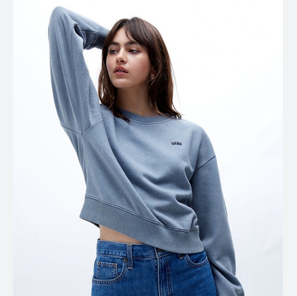 Vans Concrete Wash Boxy Crewneck Sweatshirt Size XS - Picture 3 of 9